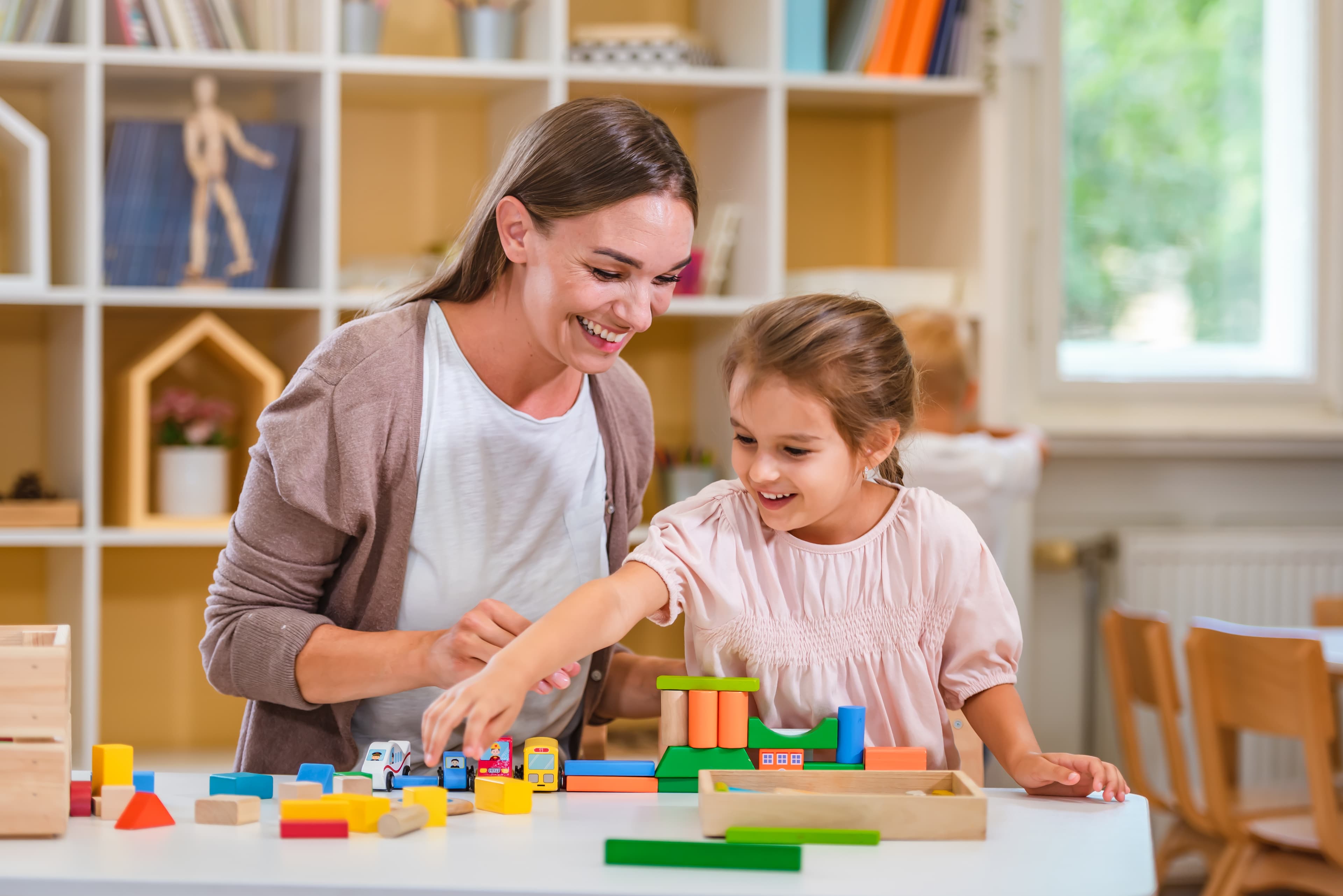 OT working with a student