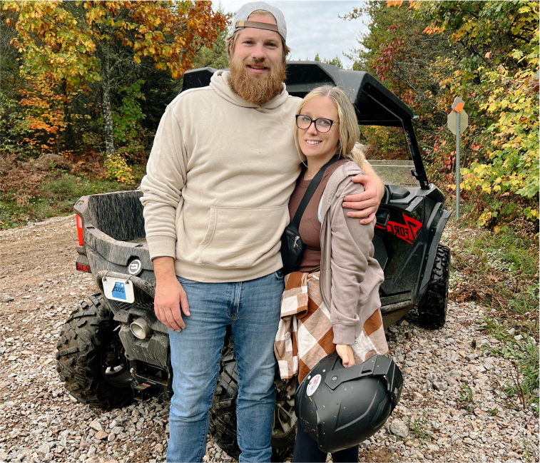 Two nurses exploring on an ATV