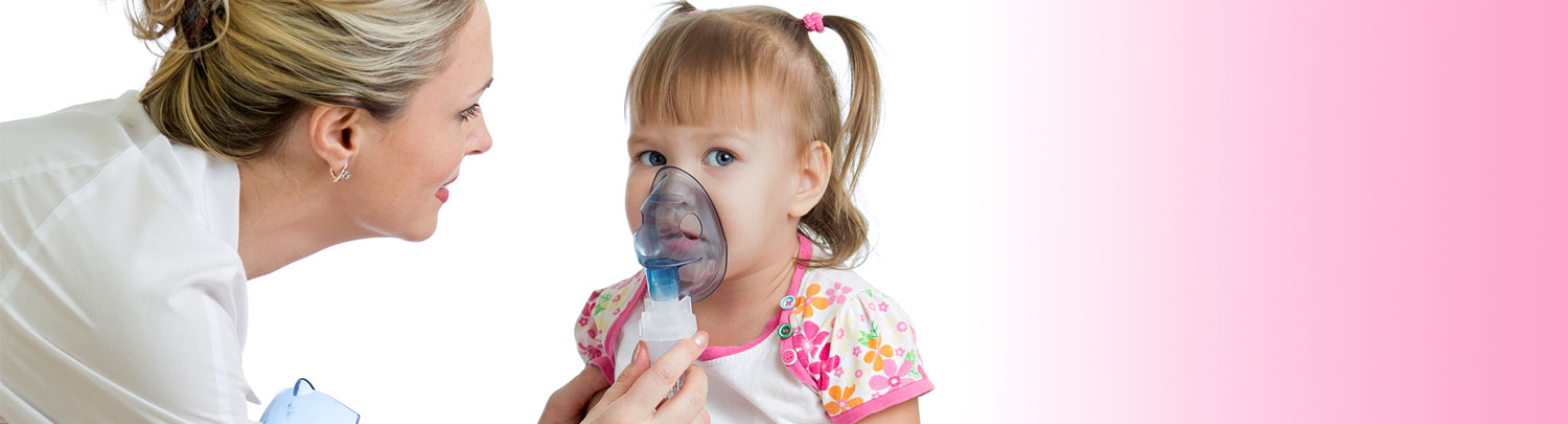 Respiratory therapist with child patient