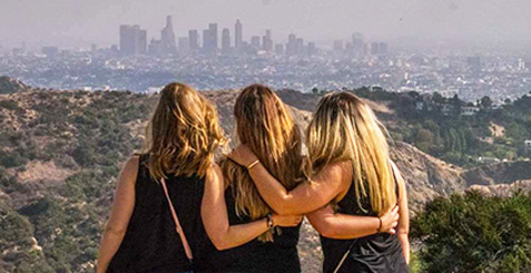 Travelers enjoying the view together
